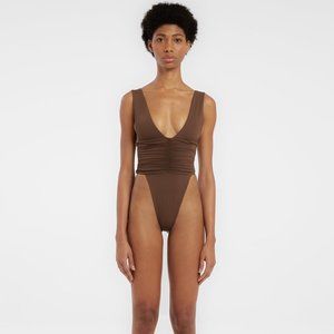 Riot Swim Women's Echo One Piece-Chocolate Swimsuit Size Small